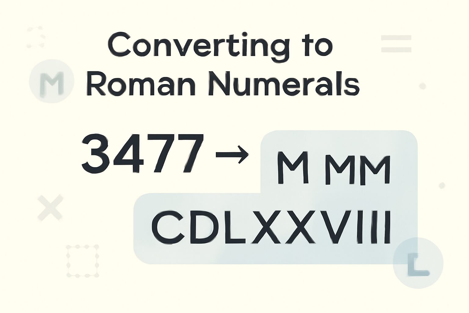 Roman Numerals: 3477
