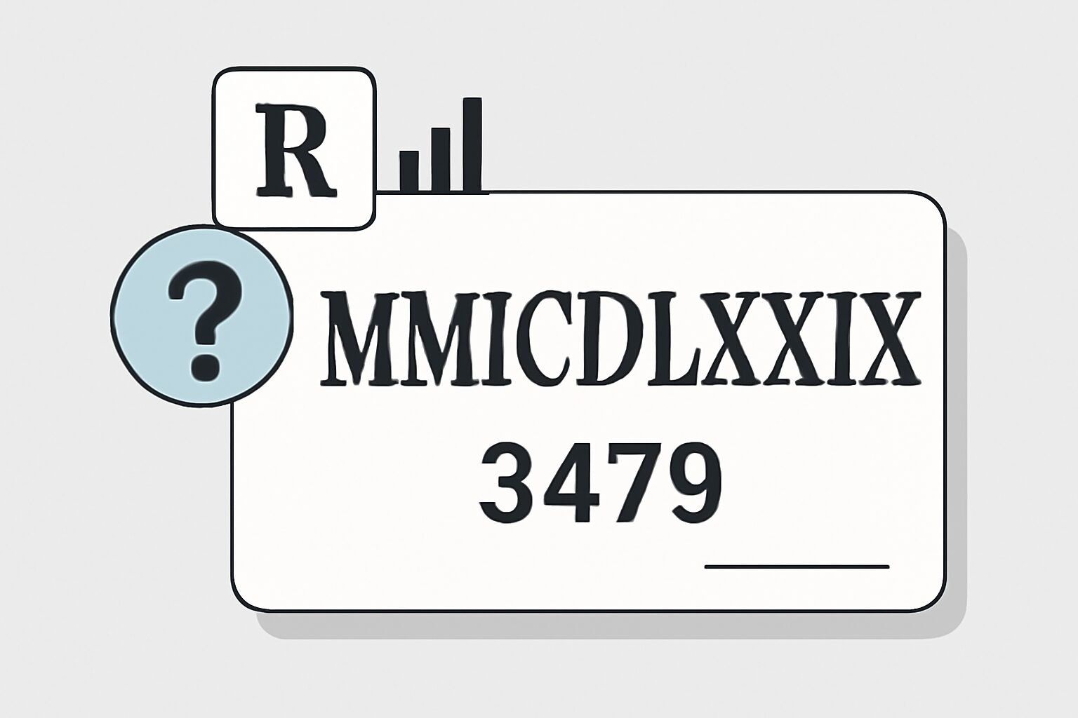 Roman Numerals: 3479