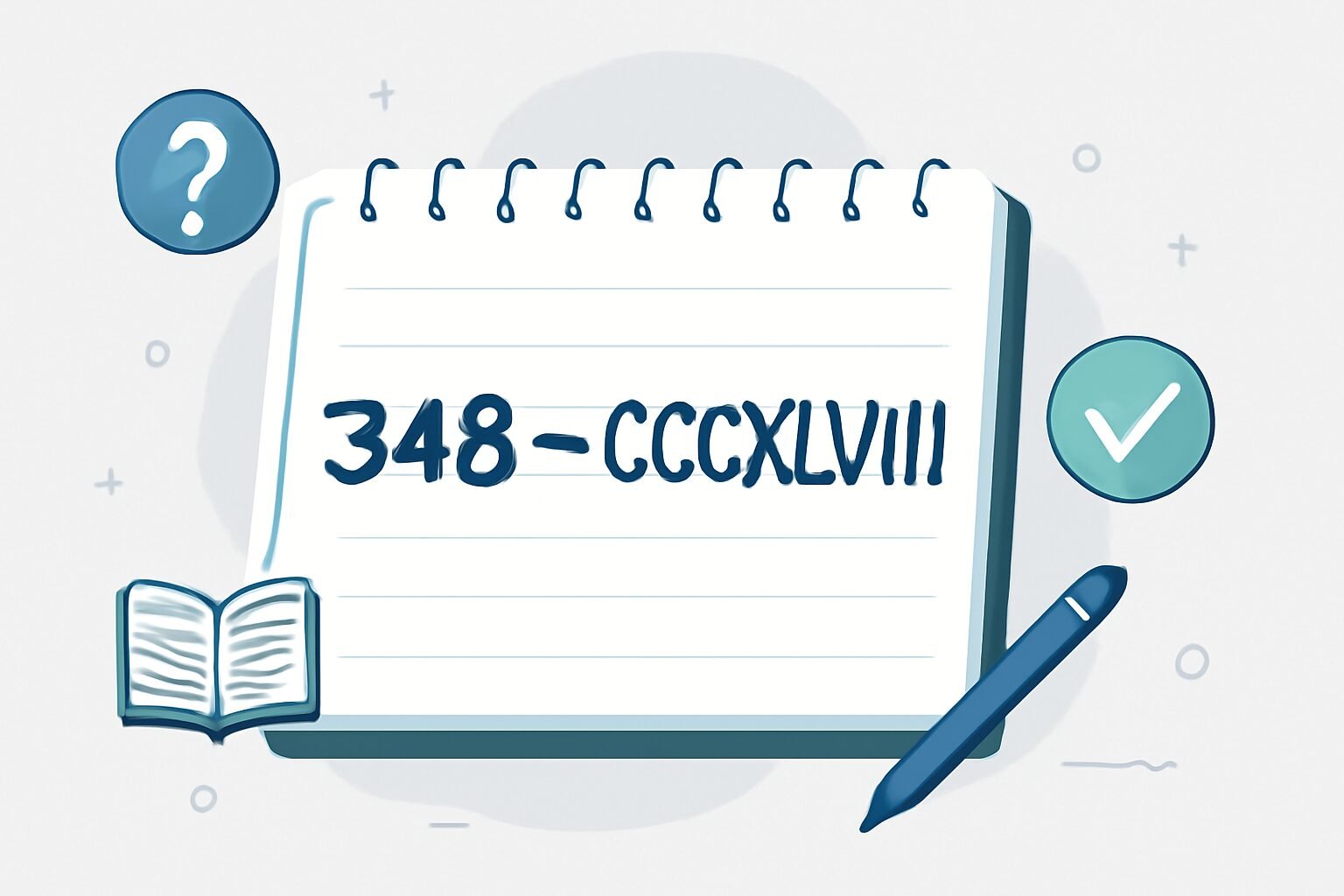 Roman Numerals: 348