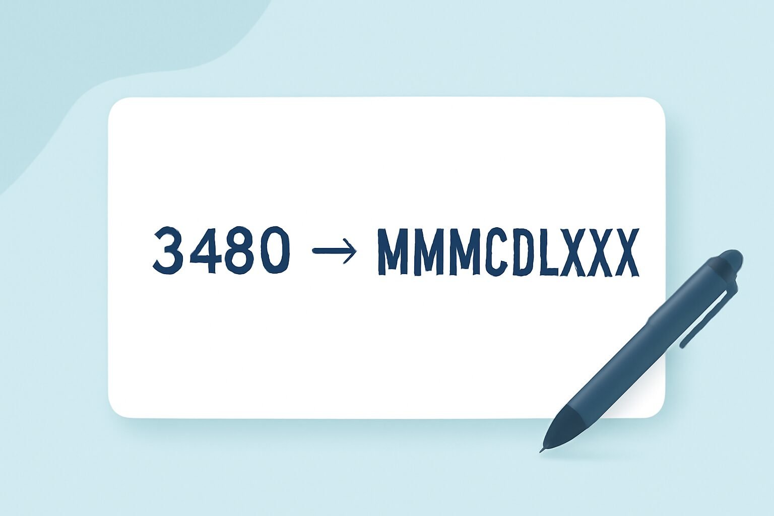 Roman Numerals: 3480
