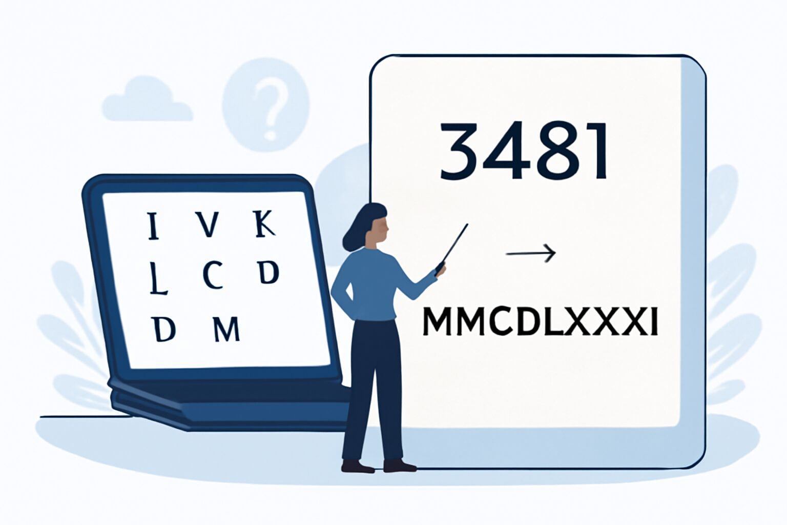 Roman Numerals: 3481