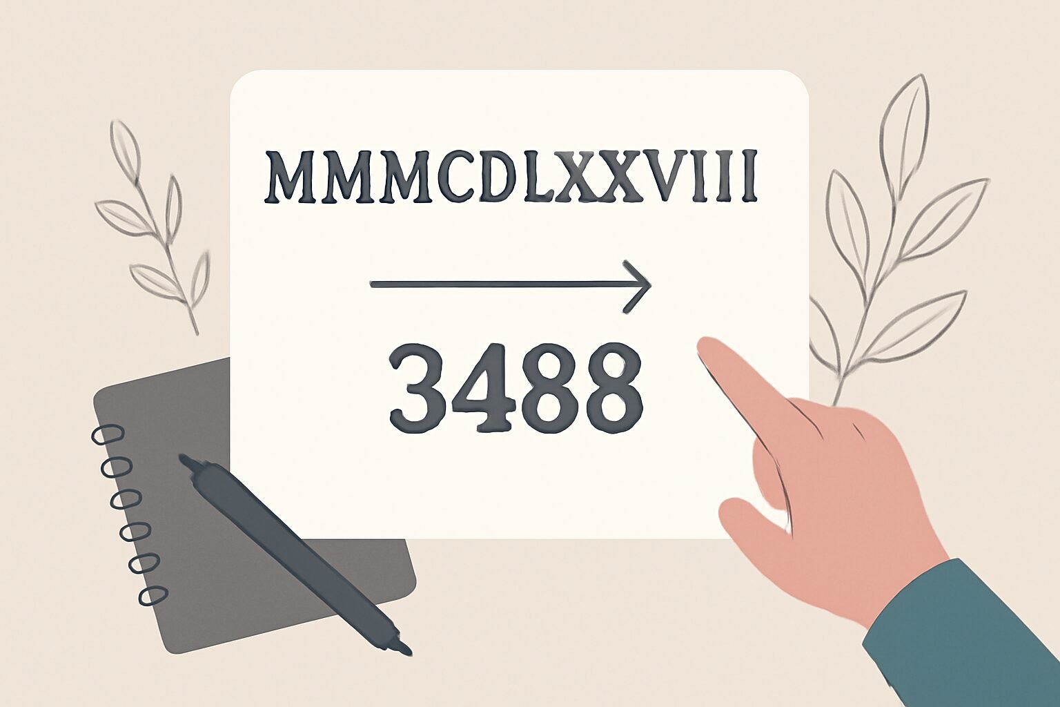 Roman Numerals: 3488