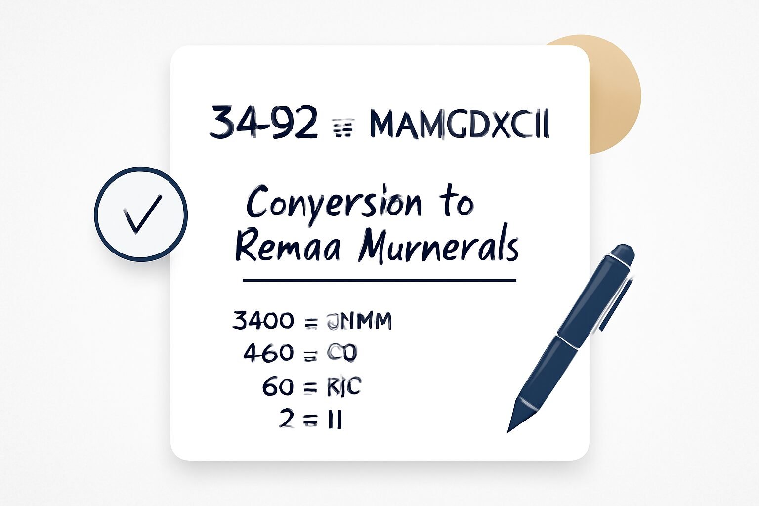 Roman Numerals: 3492