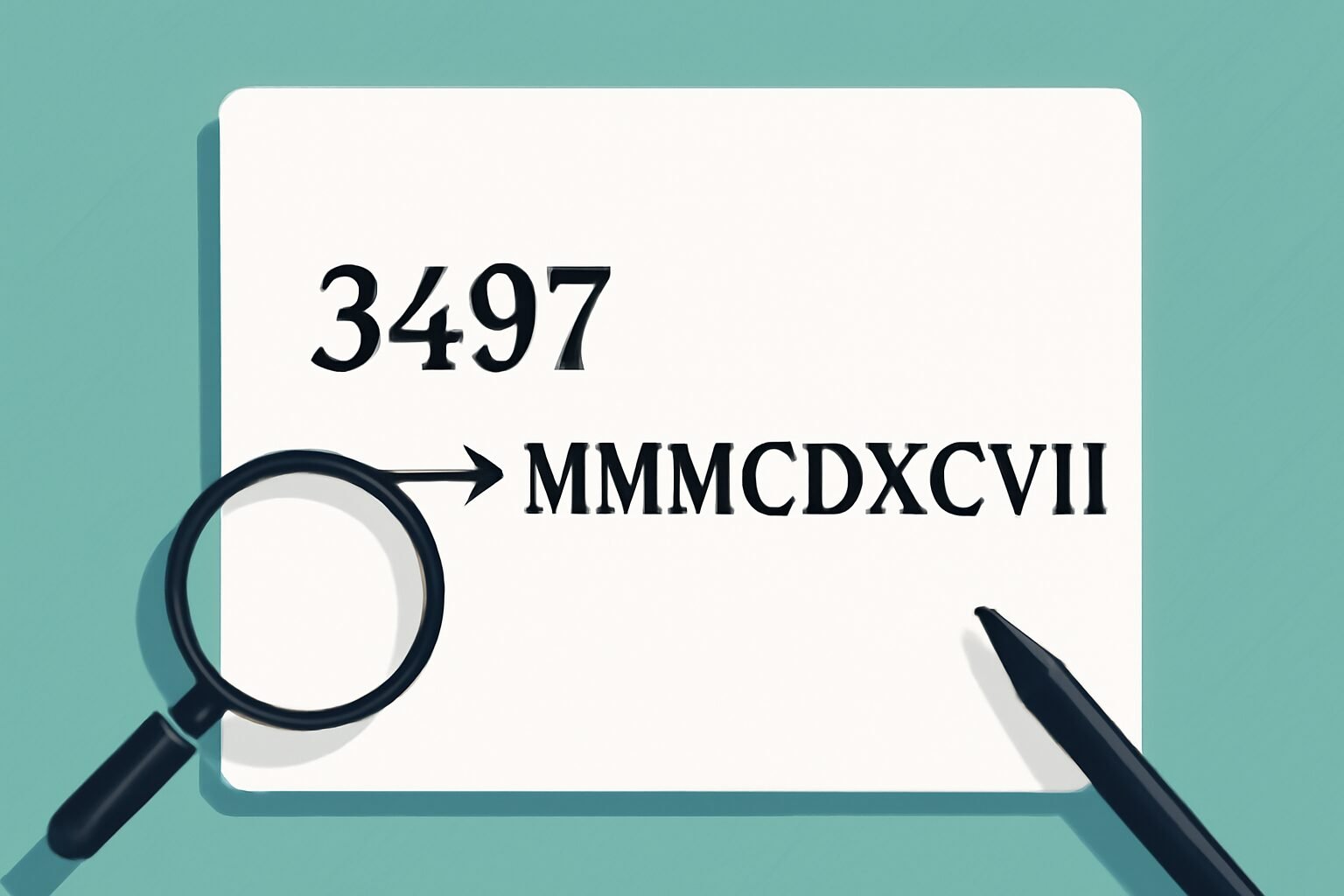 Roman Numerals: 3497