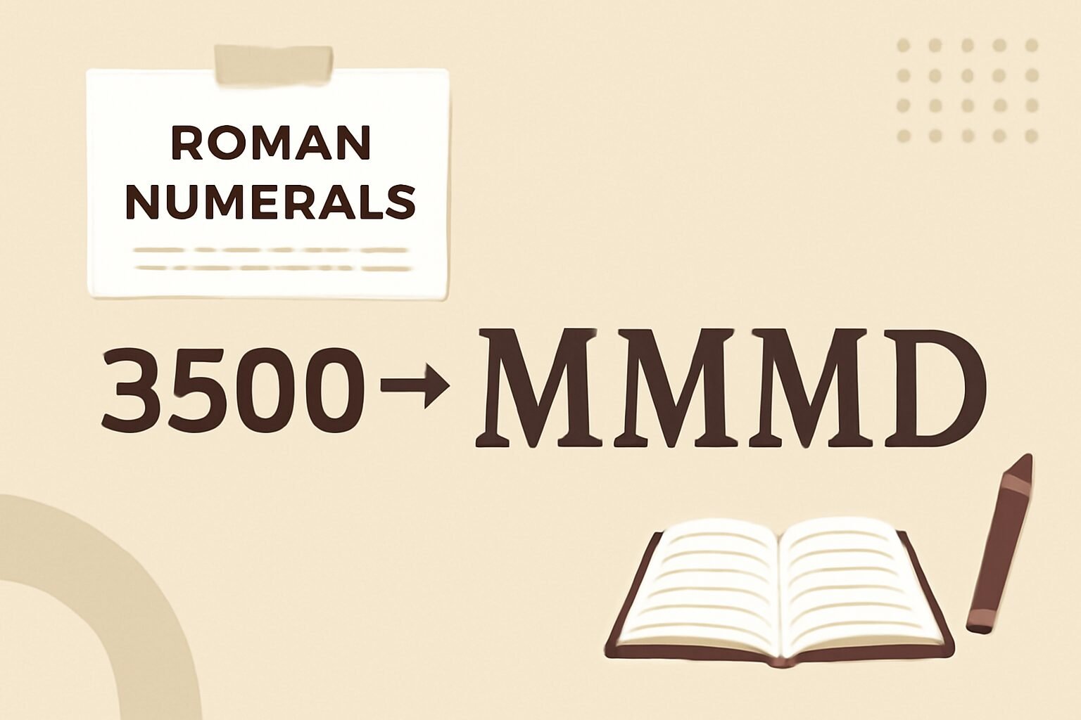 Roman Numerals: 3500