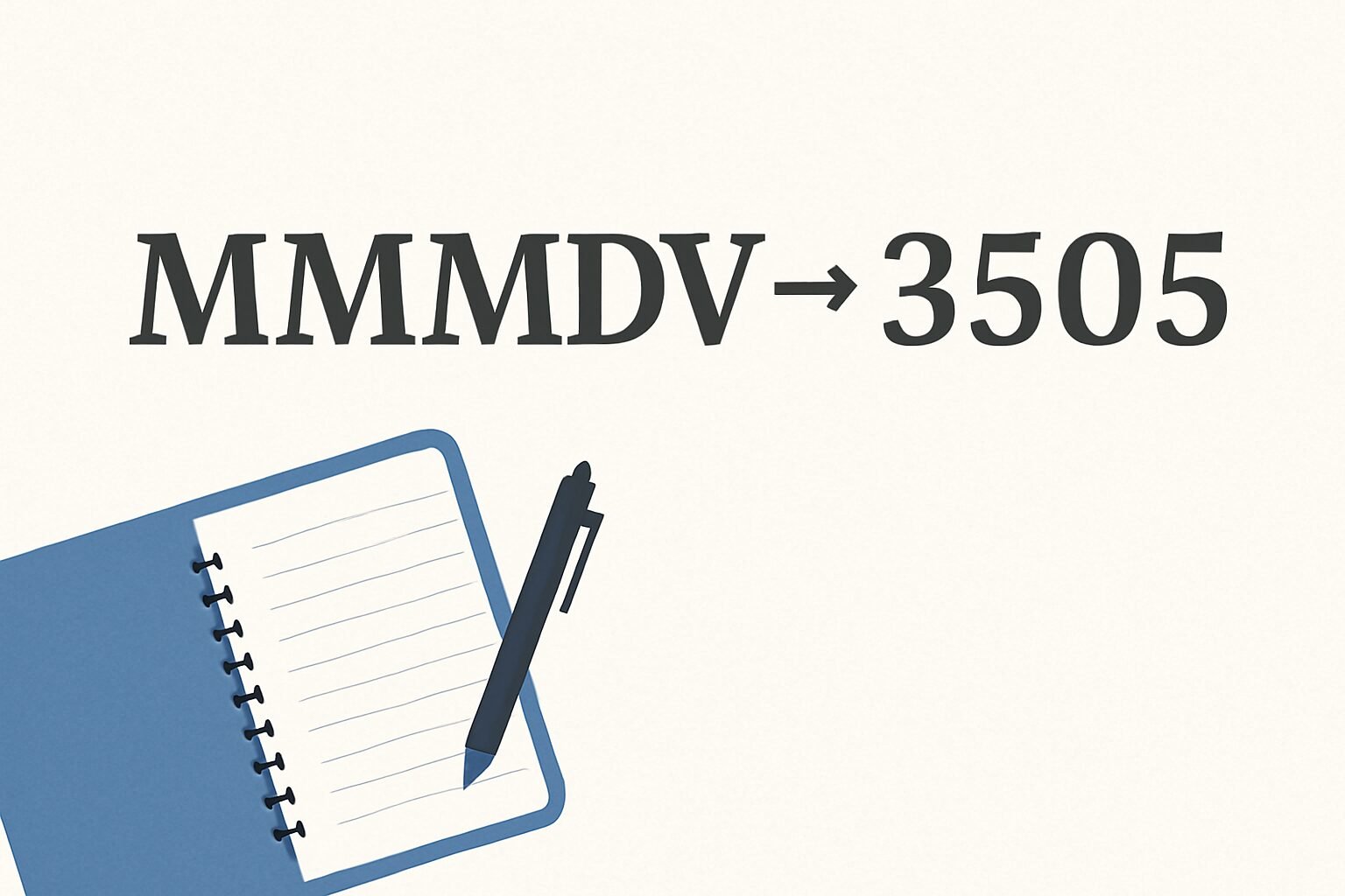 Roman Numerals: 3505
