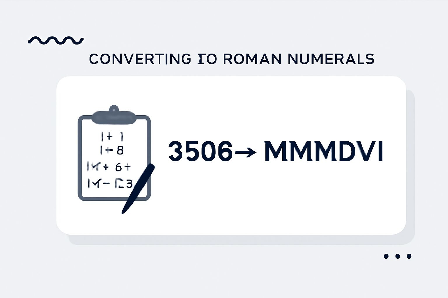 Roman Numerals: 3506
