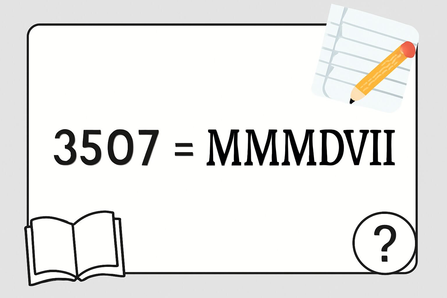 Roman Numerals: 3507