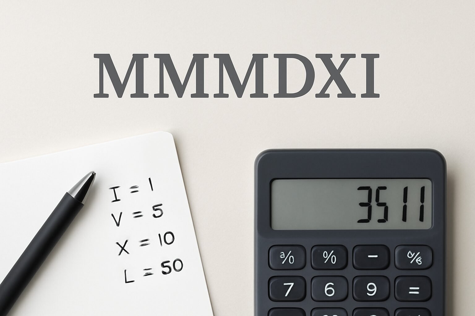 Roman Numerals: 3511