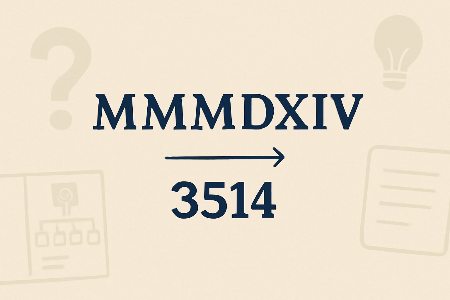 Roman Numerals: 3514