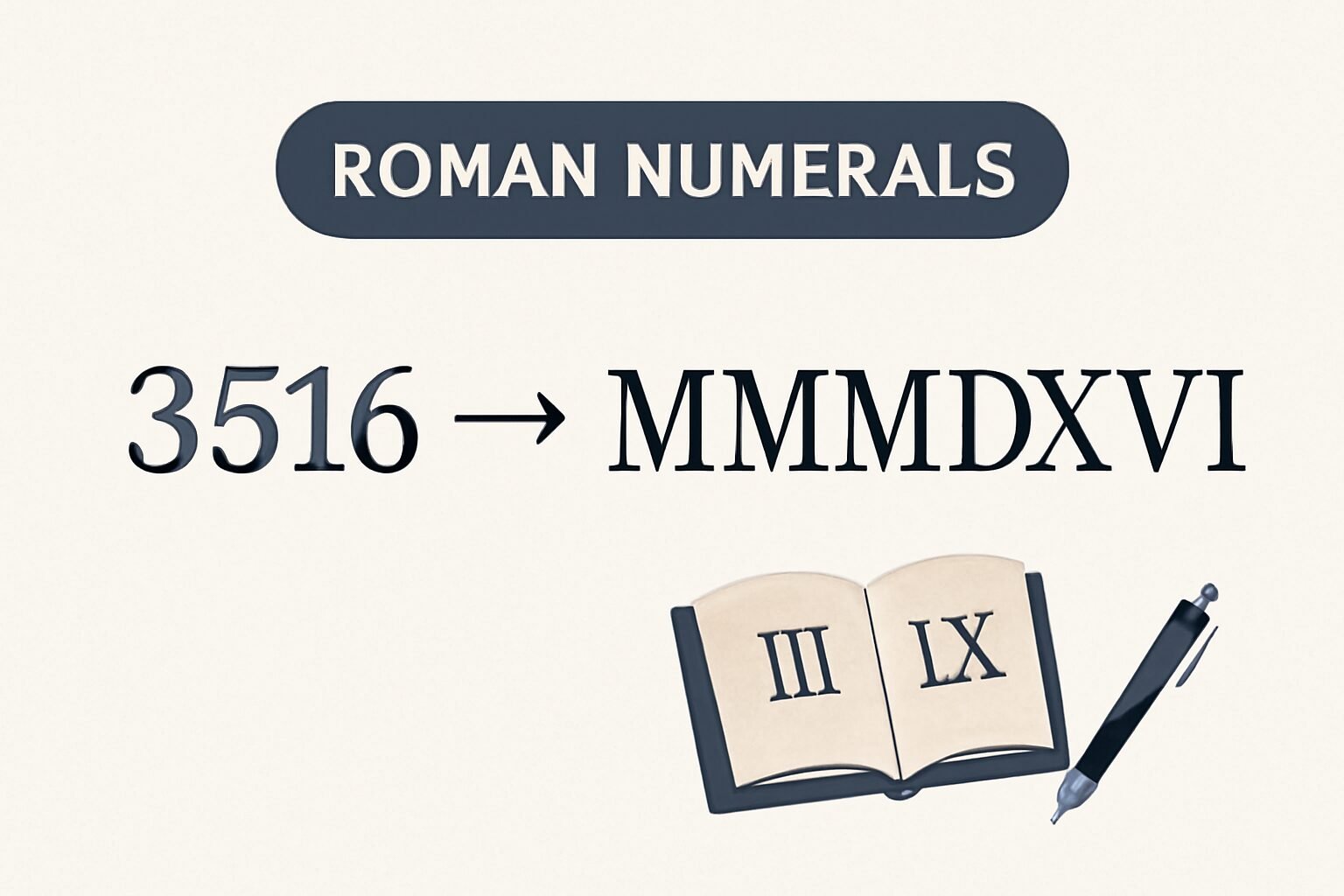 Roman Numerals: 3516