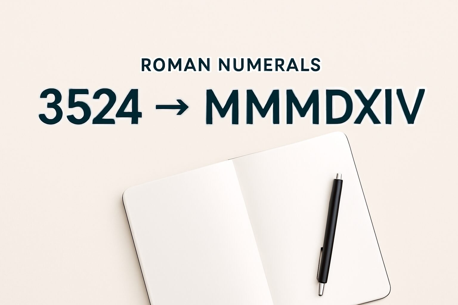 Roman Numerals: 3524