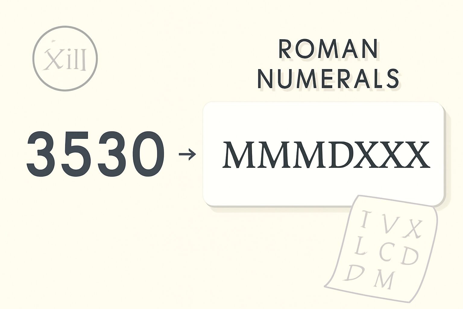 Roman Numerals: 3530