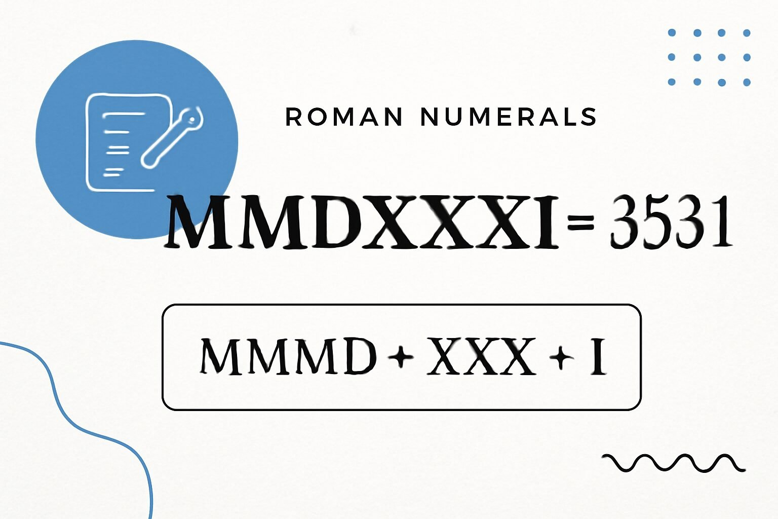 Roman Numerals: 3531