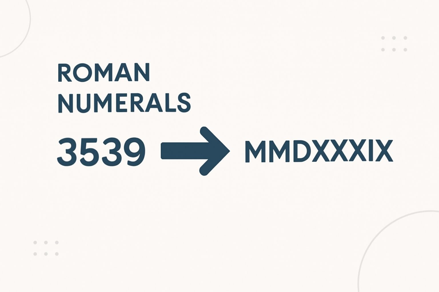 Roman Numerals: 3539