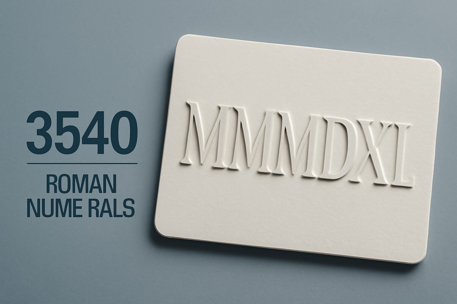 Roman Numerals: 3540