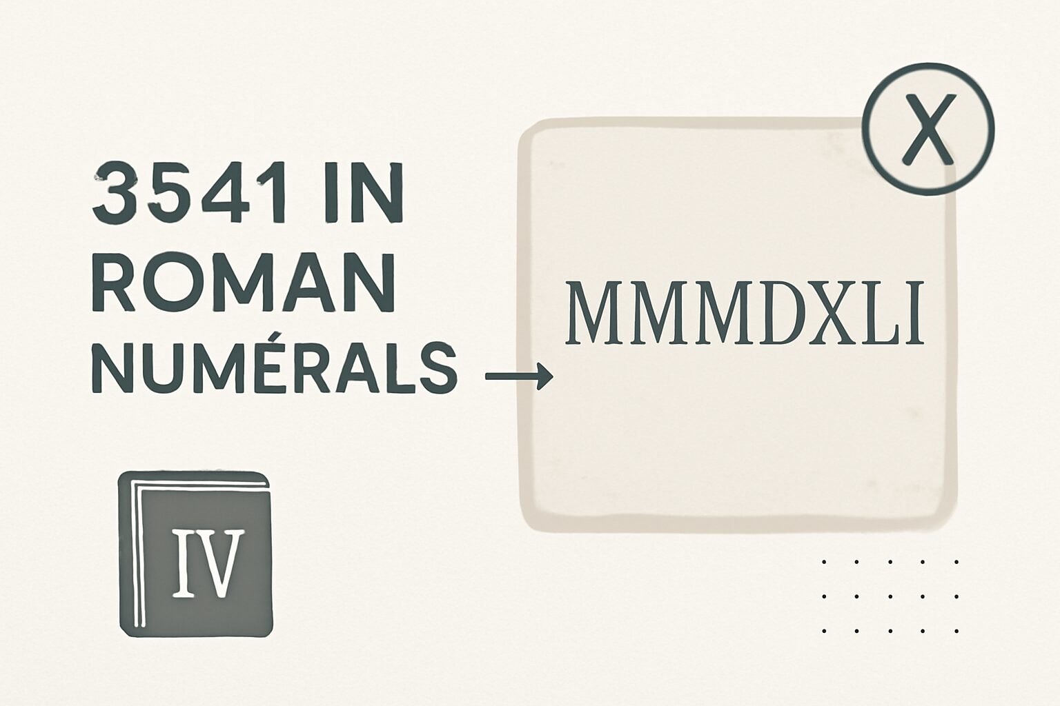 Roman Numerals: 3541