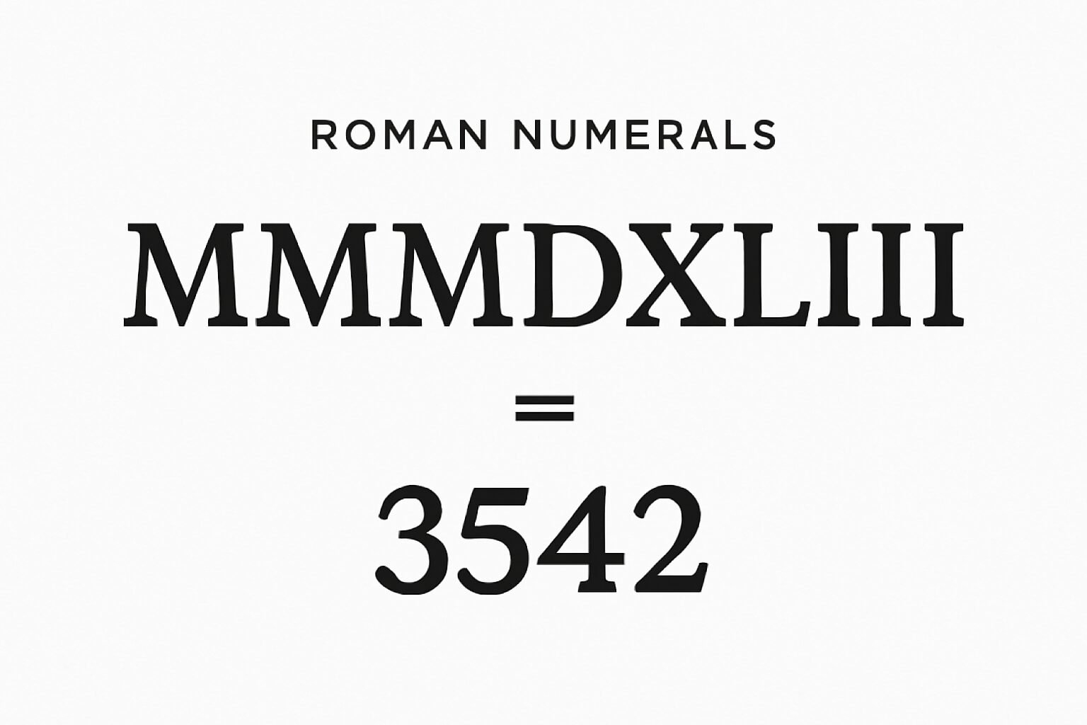 Roman Numerals: 3542