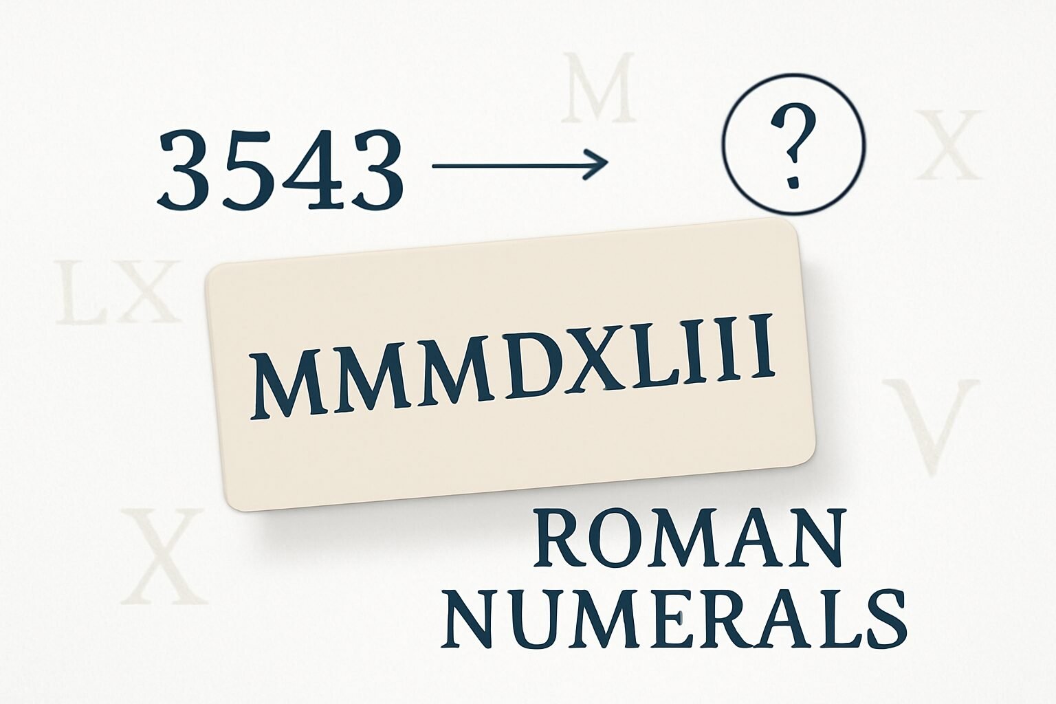 Roman Numerals: 3543