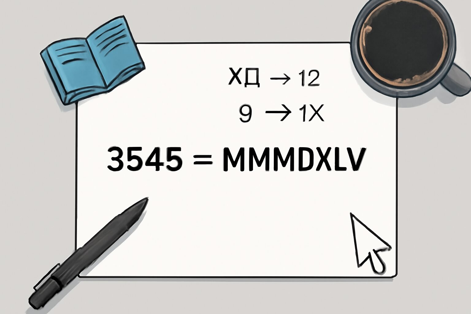 Roman Numerals: 3545