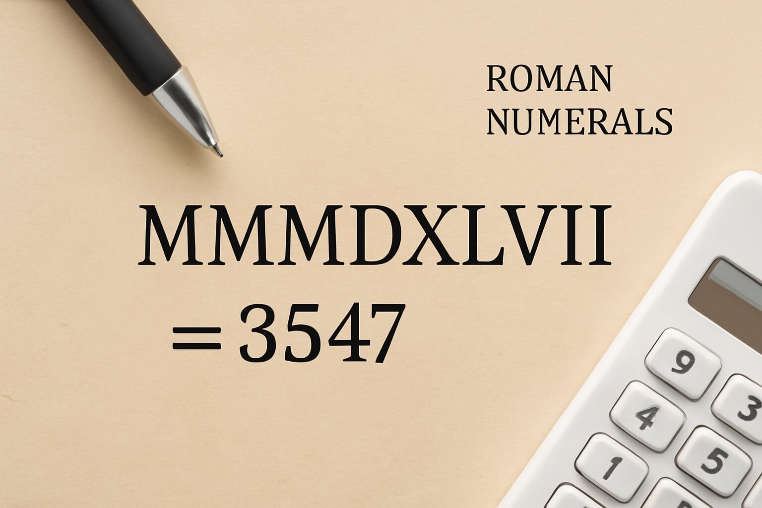 Roman Numerals: 3547