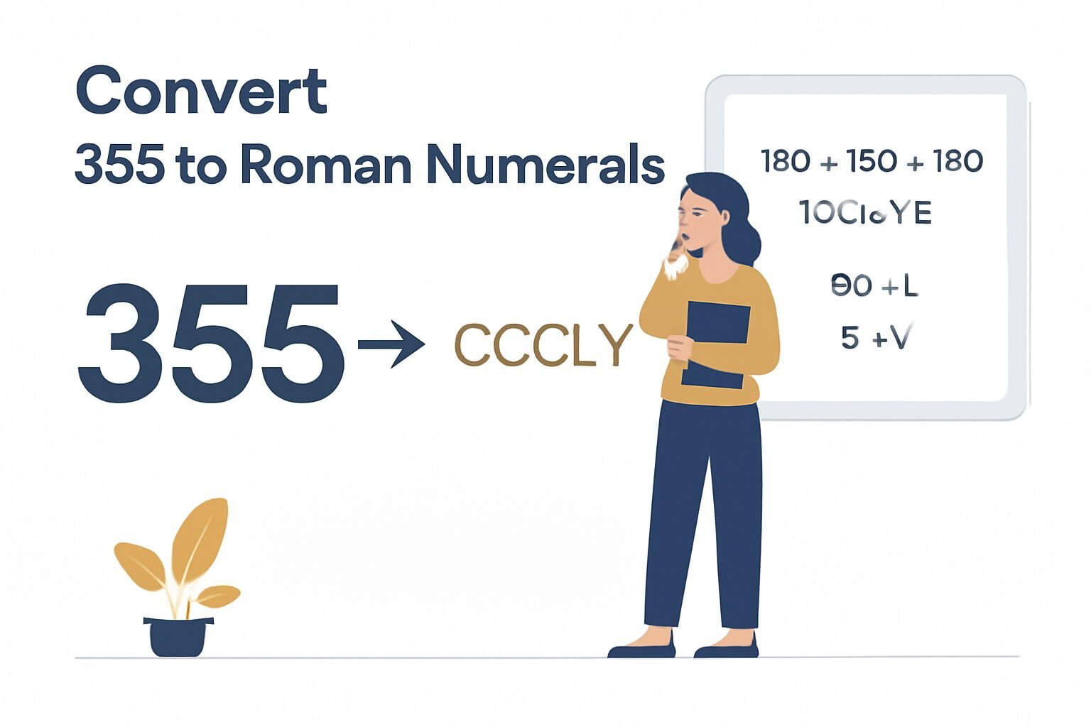 Roman Numerals: 355