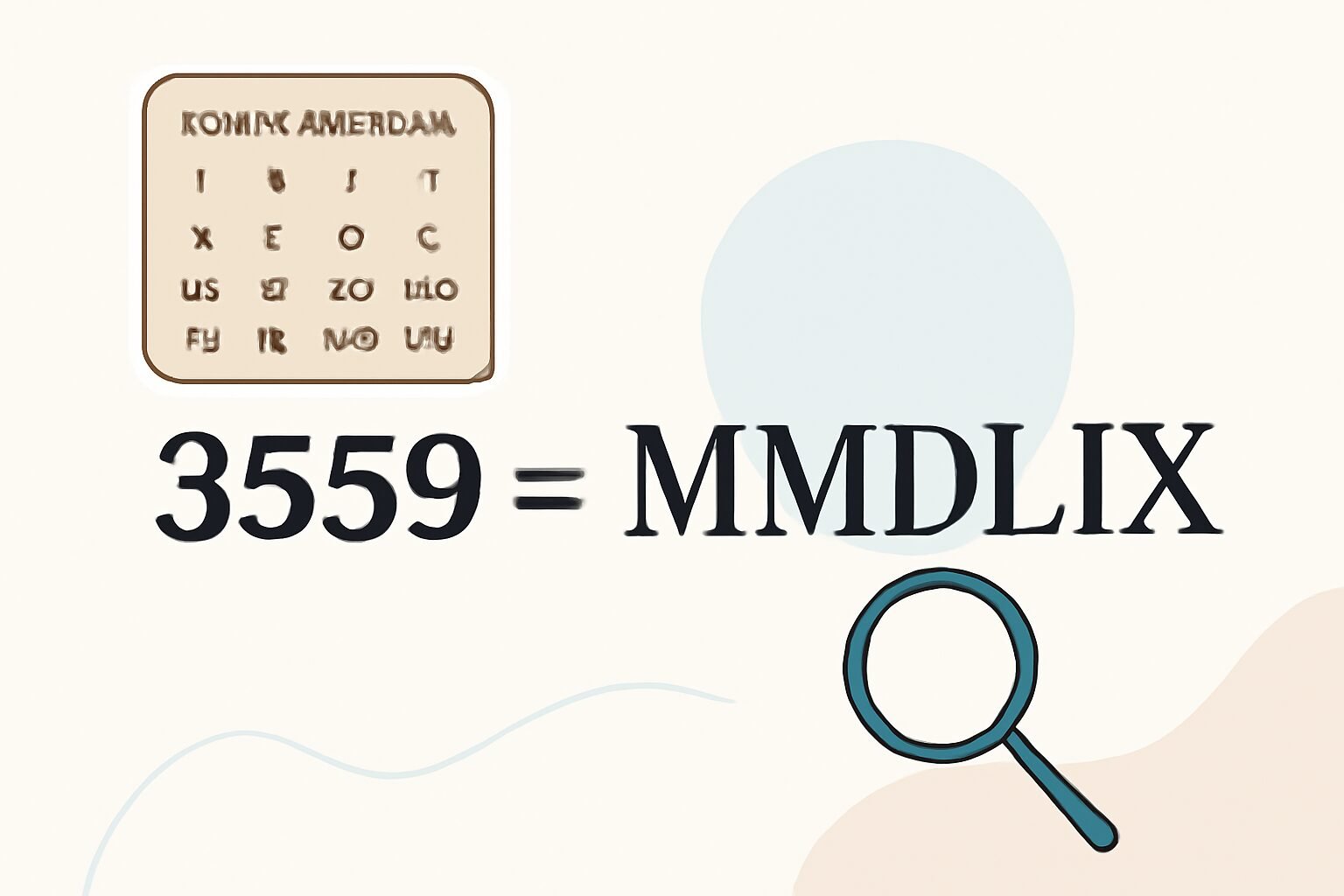 Roman Numerals: 3559