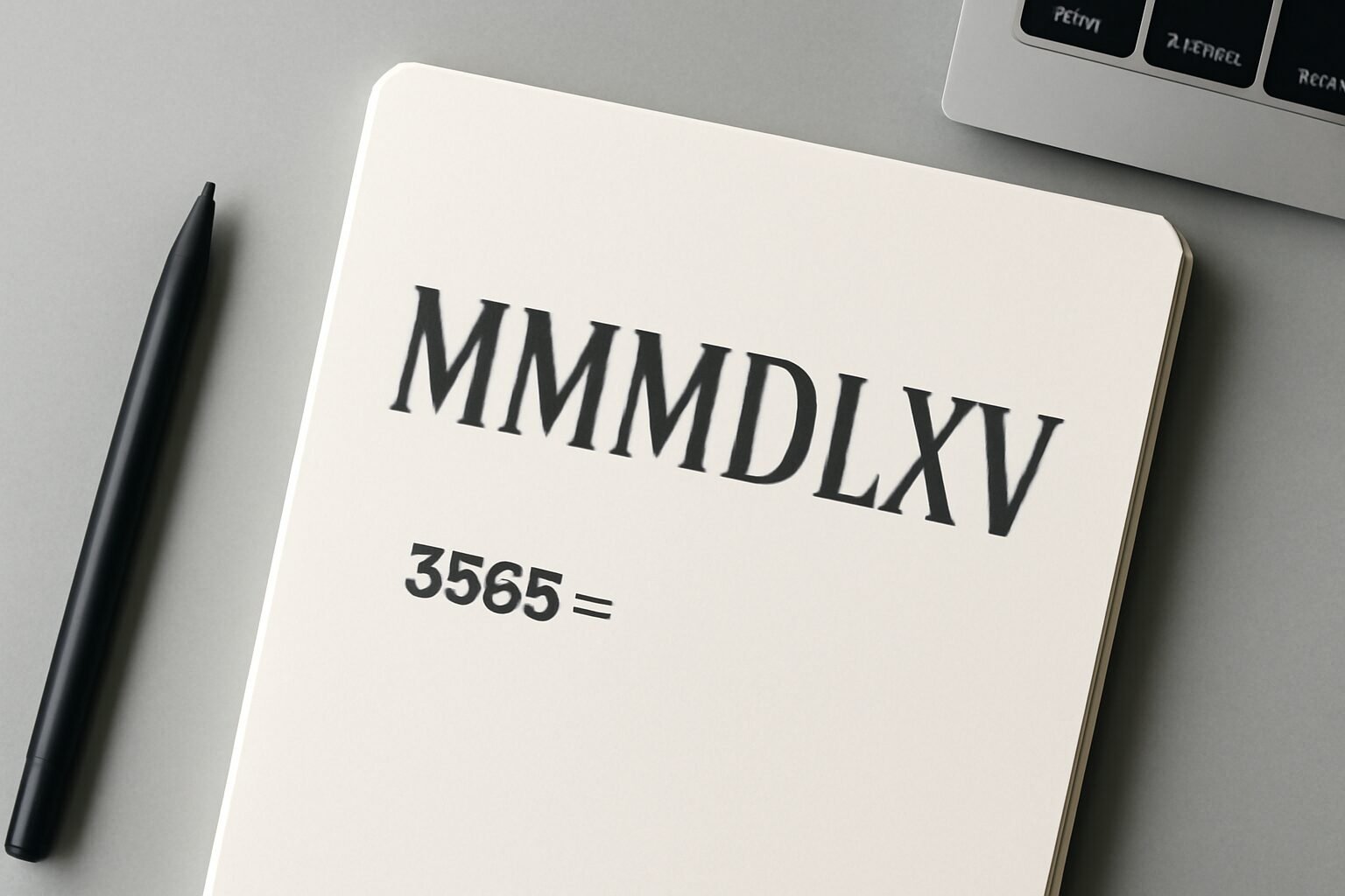 Roman Numerals: 3565