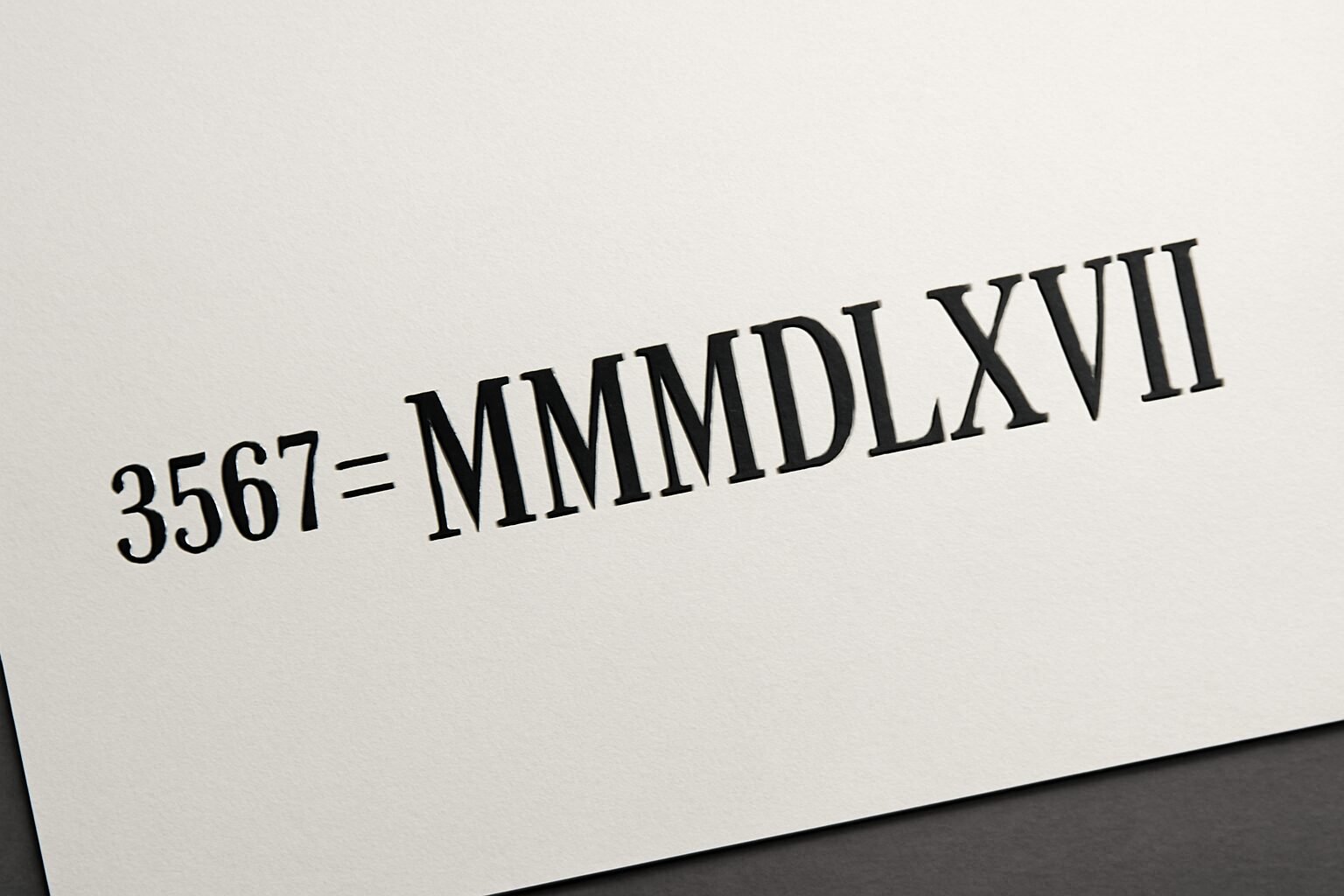 Roman Numerals: 3567