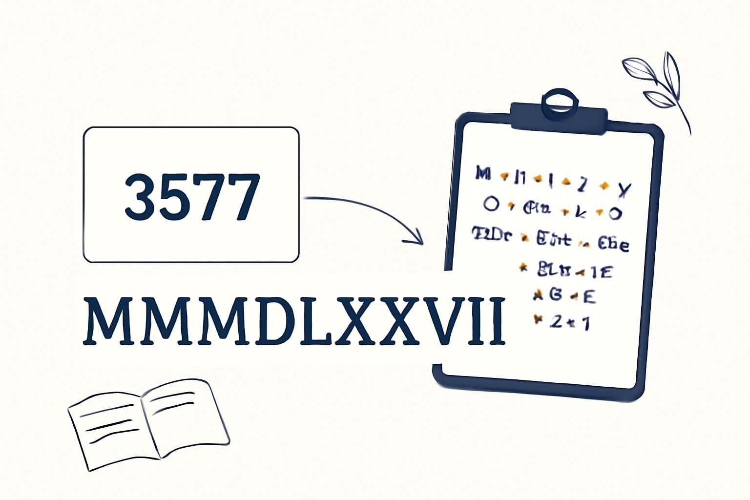 Roman Numerals: 3577