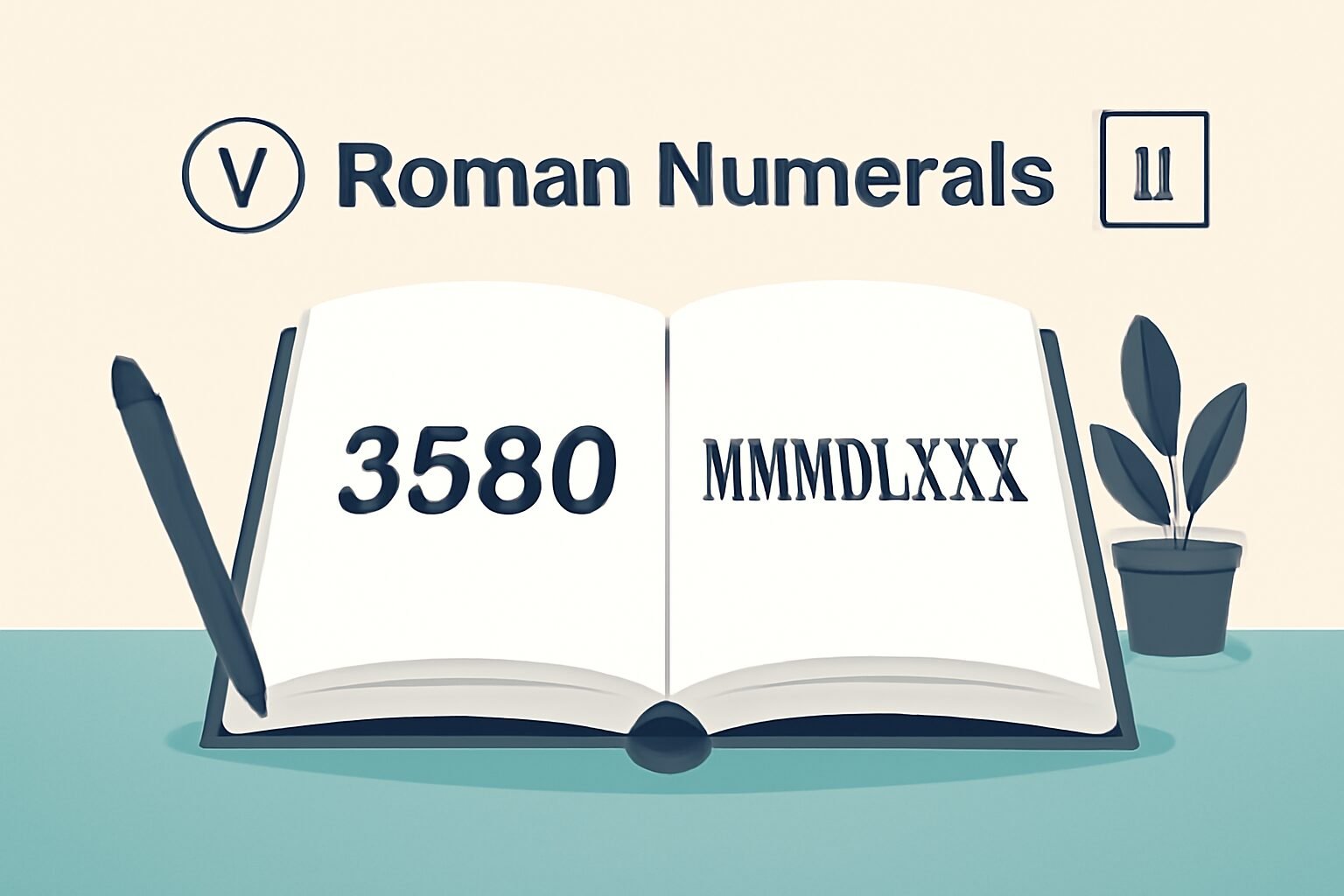 Roman Numerals: 3580