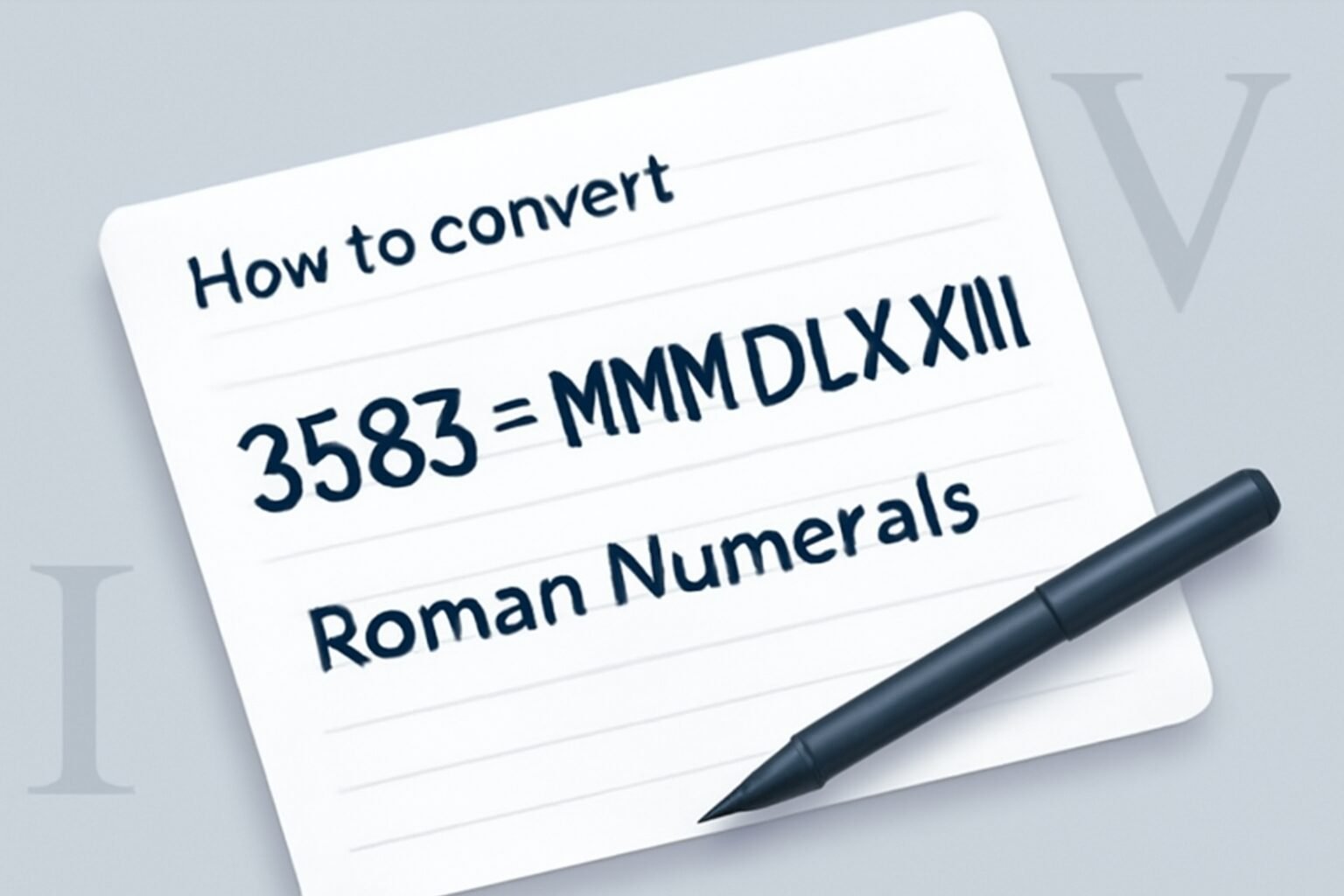 Roman Numerals: 3583