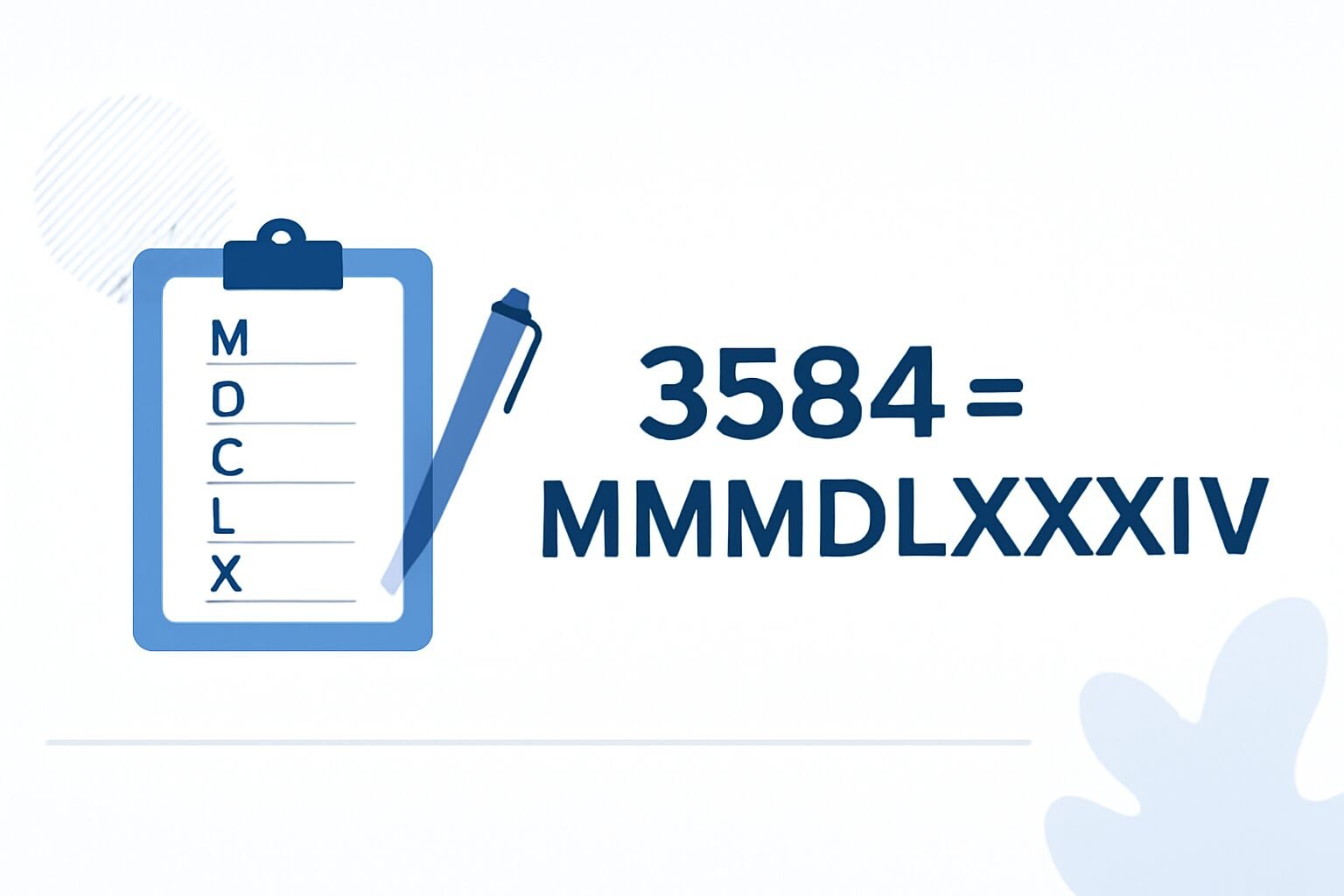 Roman Numerals: 3584