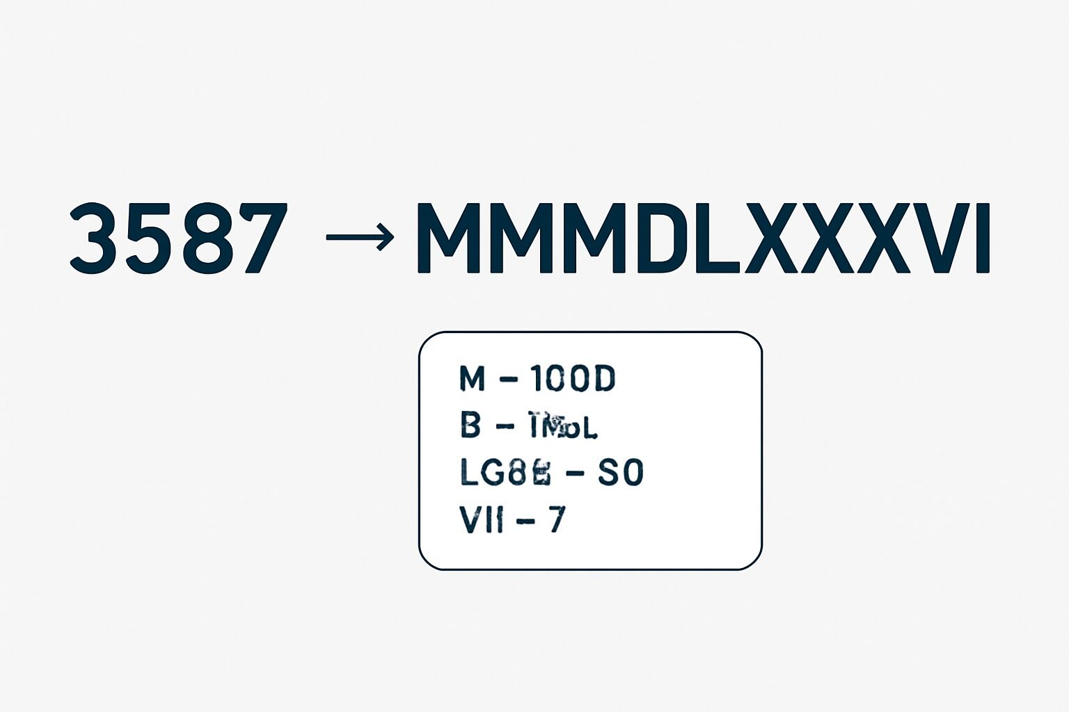 Roman Numerals: 3587