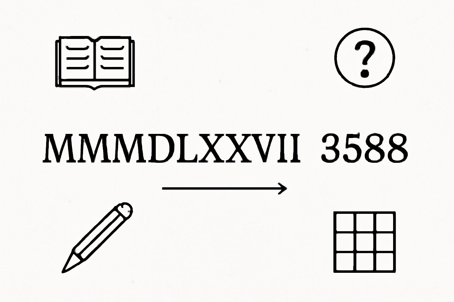 Roman Numerals: 3588