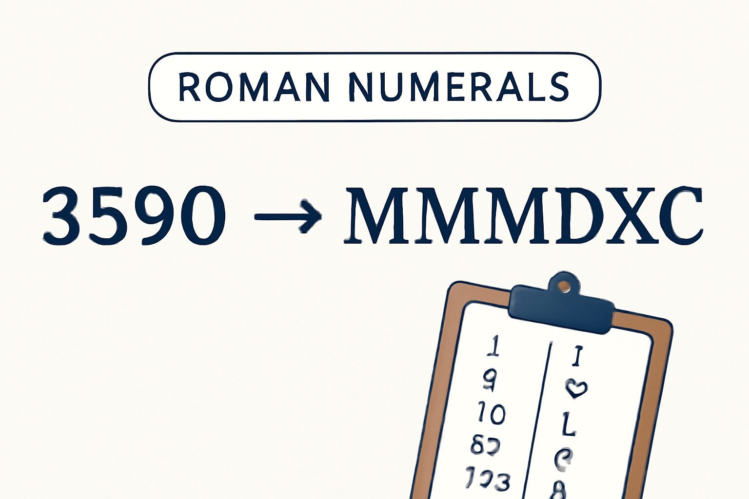Roman Numerals: 3590