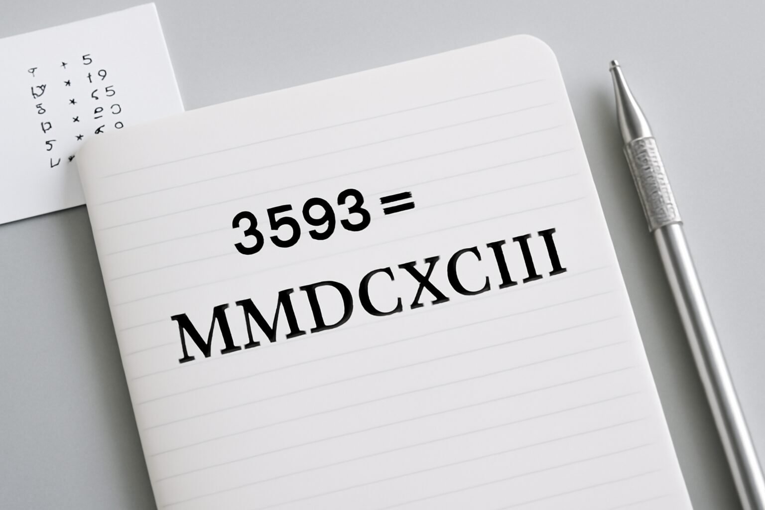 Roman Numerals: 3593