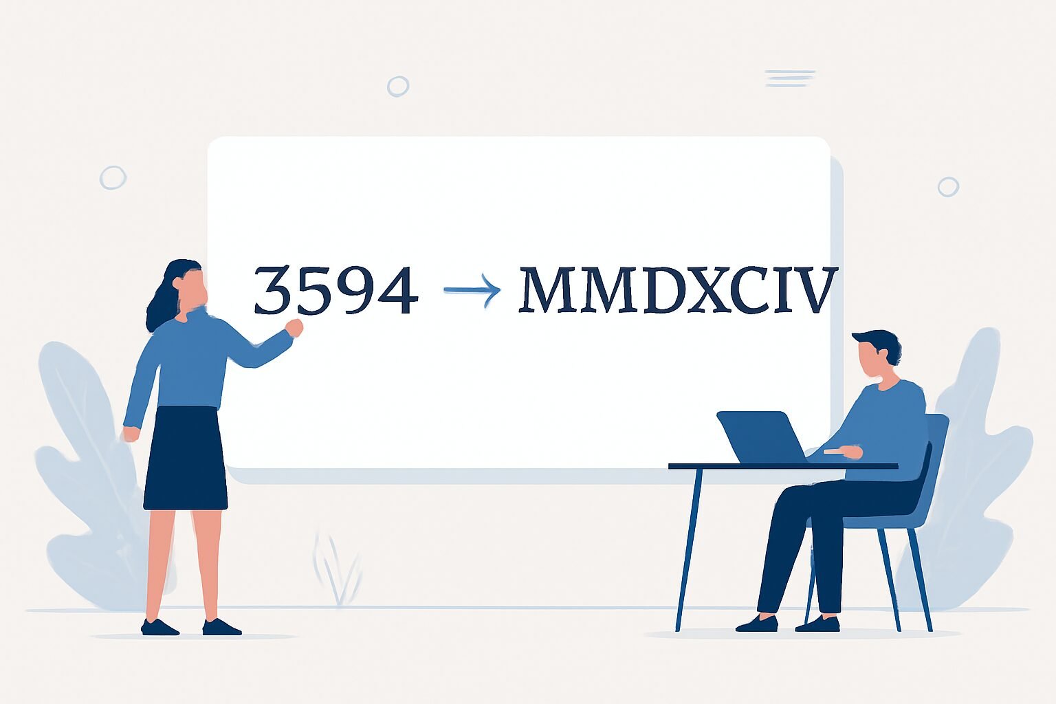 Roman Numerals: 3594
