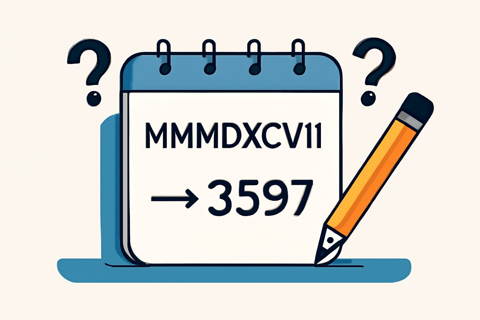 Roman Numerals: 3597