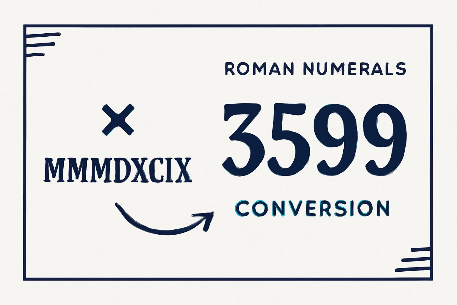 Roman Numerals: 3599