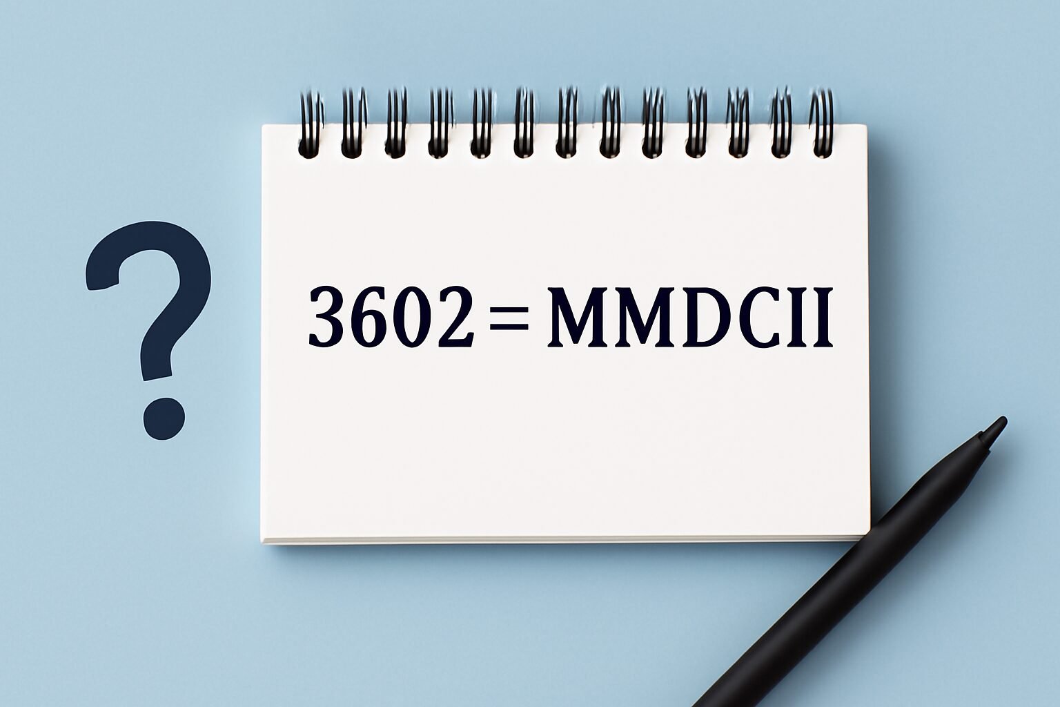 Roman Numerals: 3602