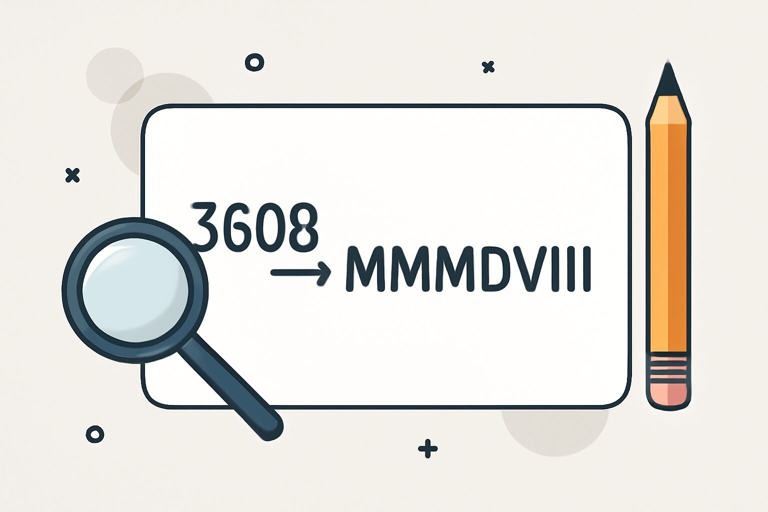 Roman Numerals: 3608