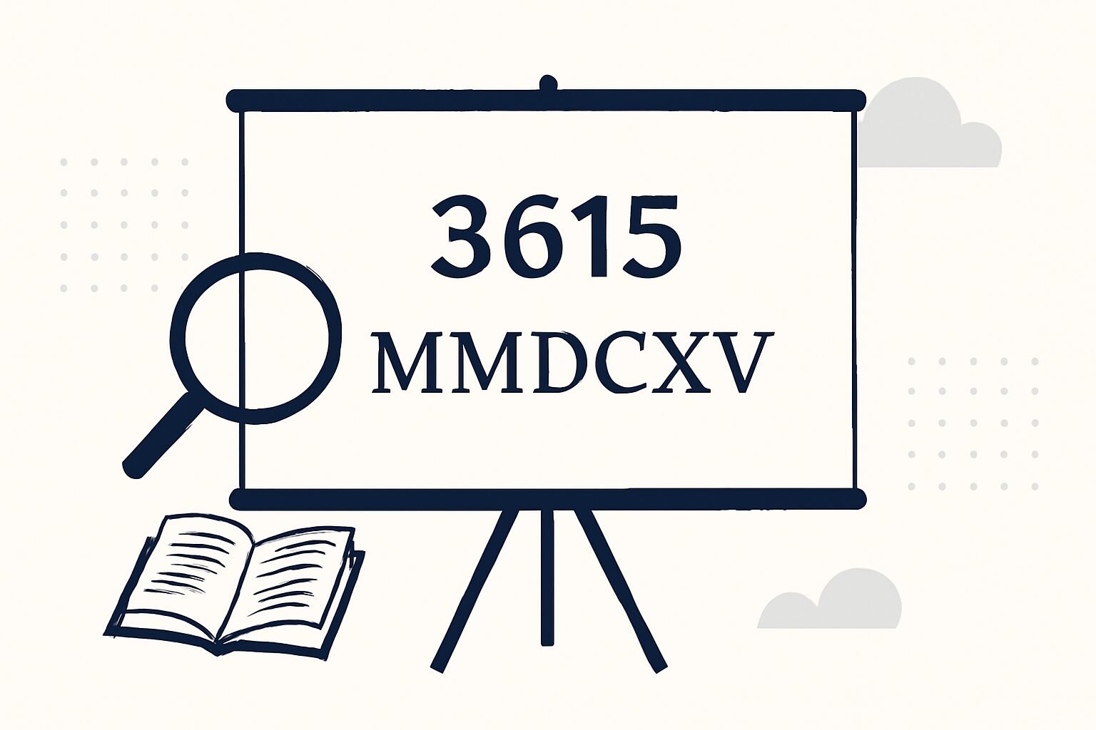 Roman Numerals: 3615