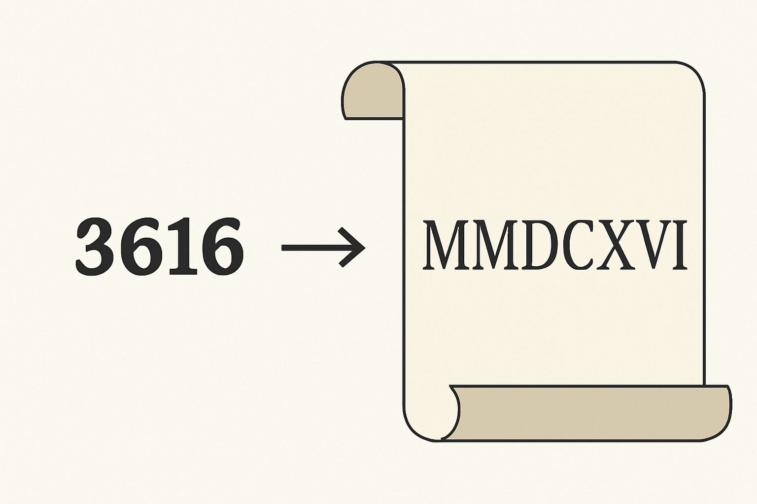 Roman Numerals: 3616
