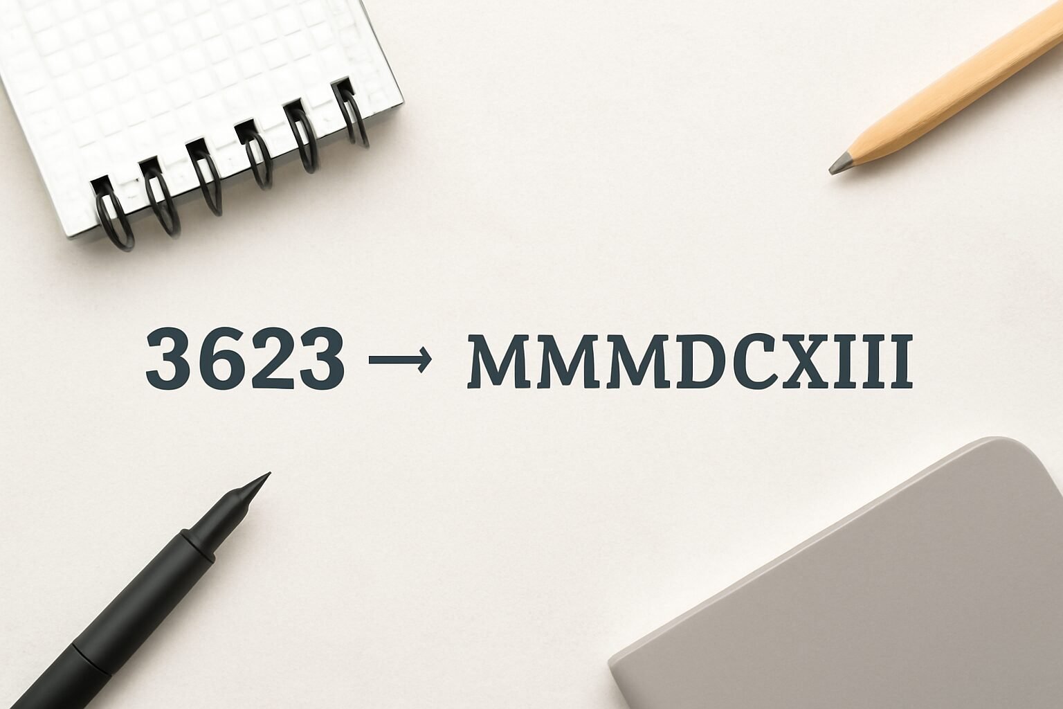 Roman Numerals: 3623