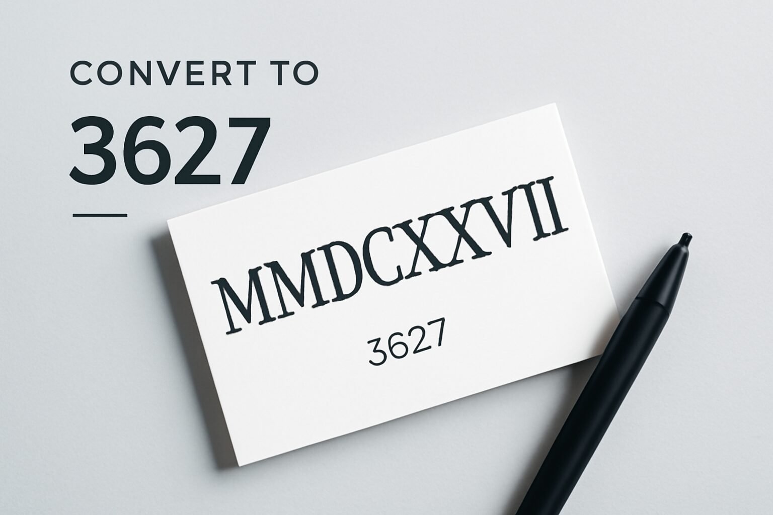 Roman Numerals: 3627