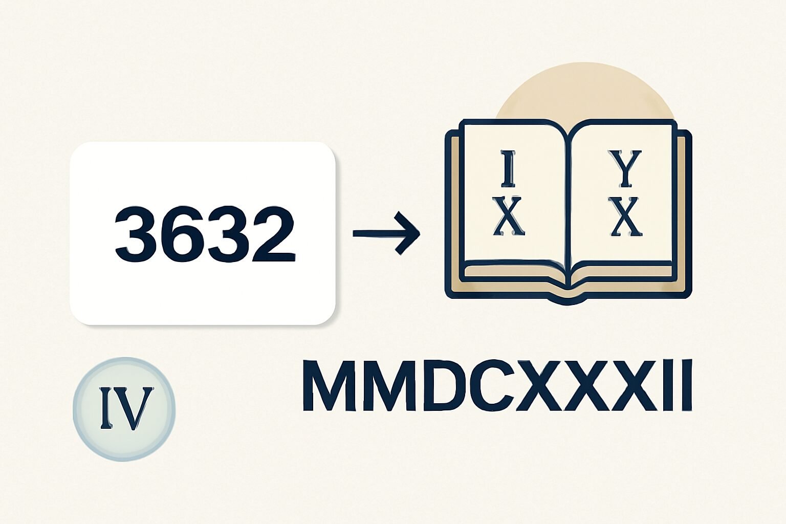Roman Numerals: 3632