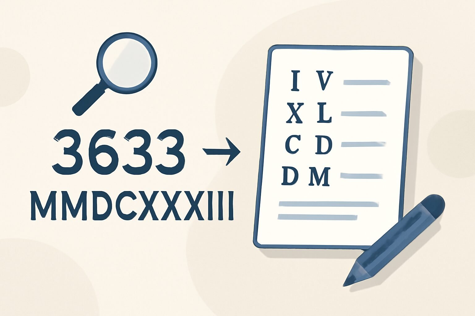 Roman Numerals: 3633