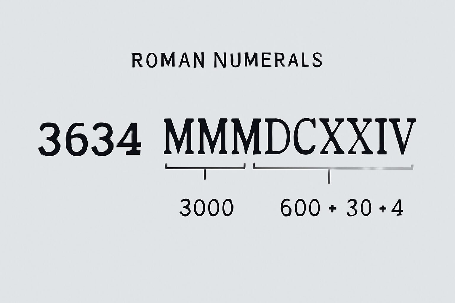Roman Numerals: 3634