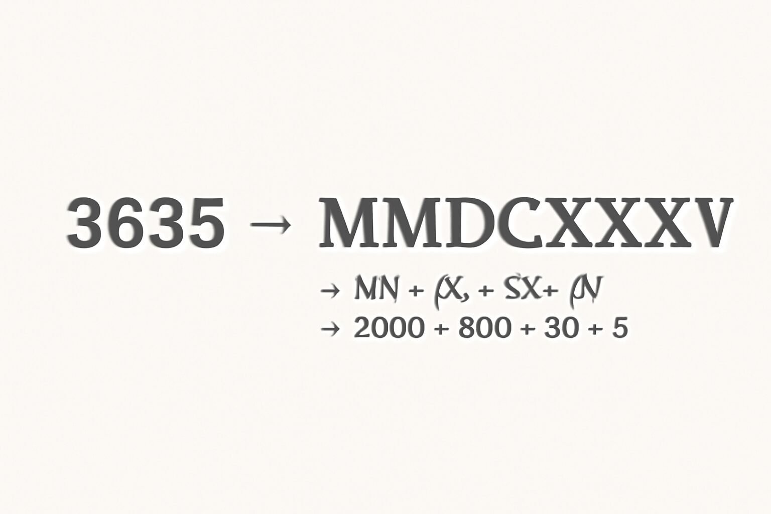 Roman Numerals: 3635